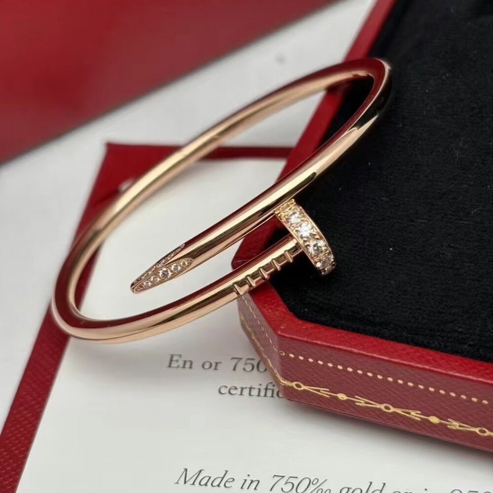 Cartier rose gold diamond nail bracelet - Picture 2 of 6